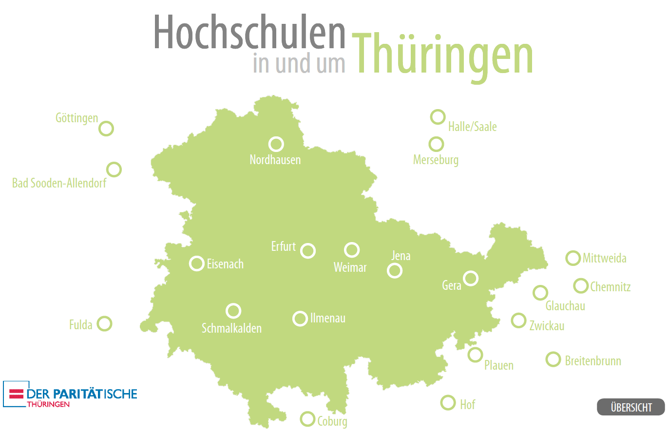 Karte Th&uuml;ringen